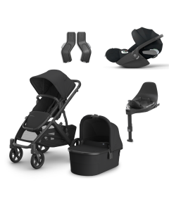 UPPAbaby Vista V3 Pushchair & Carrycot with Cybex Cloud-T Plus Car Seat and Base Bundle - Jake