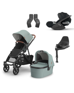 UPPAbaby Vista V3 Pushchair & Carrycot with Cybex Cloud-T Plus Car Seat and Base Bundle - Kenzi