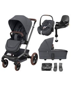 Maxi Cosi FAME Pushchair with (Pebble 360 Pro2 & Base) Travel System Bundle - Twillic Graphite