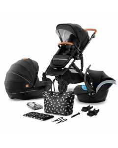 Kinderkraft Prime 2020 3 in 1 Travel System - Black