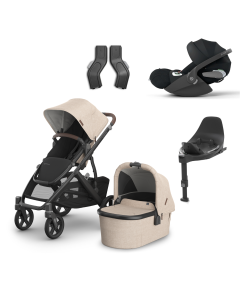 UPPAbaby Vista V3 Pushchair & Carrycot with Cybex Cloud-T Plus Car Seat and Base Bundle - Liam