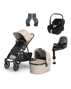 UPPAbaby Vista V3 Pushchair & Carrycot with Maxicosi Pebble360 Pro2 Car Seat and Base Bundle - Liam