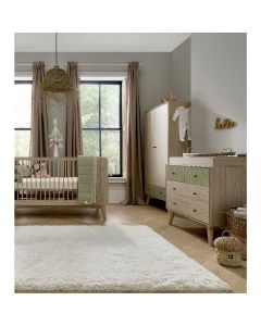 Mamas & Papas Coxley 3 Piece Cotbed Range - Natural/Olive