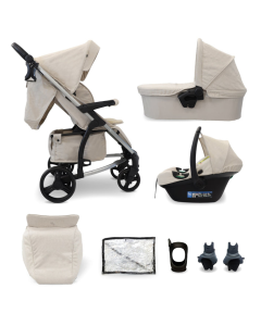 My Babiie MB200i 3-in-1 Travel System with i-Size Car Seat - Oatmeal