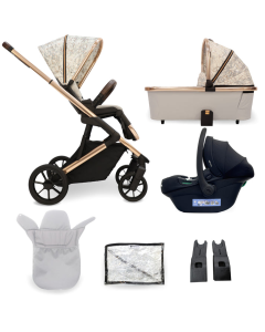 My Babiie MB500 3-in-1 Travel System - Rose Gold/Marble