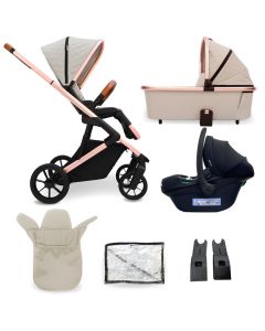 My Babiie MB500 3-in-1 Travel System - Rose Gold/Stone