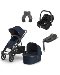 UPPAbaby Vista V3 Pushchair & Carrycot with Maxicosi Cabriofix Car Seat and Base Bundle - Noa