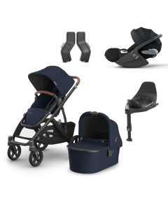 UPPAbaby Vista V3 Pushchair & Carrycot with Cybex Cloud-T Plus Car Seat and Base Bundle - Noa