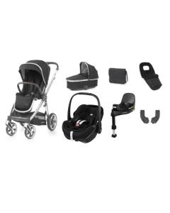 BabyStyle Oyster 3 Luxury 7 Piece Maxi Cosi Pebble 360 Pro2 Travel System Bundle - Cavier