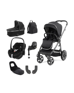 BabyStyle Oyster 3 Luxury 7 Piece Maxi Cosi Pebble 360 Pro2 Travel System Bundle - Carbonite