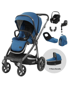 BabyStyle Oyster 3 Luxury 7 Piece Maxi Cosi Pebble 360 Pro2 Travel System Bundle - Kingfisher