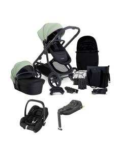 iCandy Orange 4 Pushchair with Maxicosi Cabriofix i-Size Car Seat and Base Compelte Travel System Bundle - Pistachio