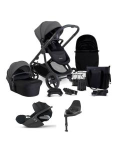 iCandy Orange 4 Pushchair with Cybex Cloud T i-Size Plus Car Seat and Base Compelte Travel System Bundle - Fossil