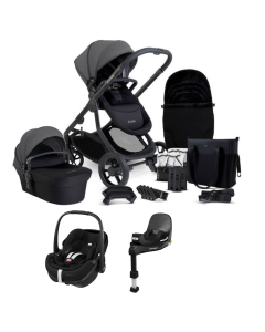 iCandy Orange 4 Pushchair with Maxicosi Pebble 360 Pro2 i-Size Car Seat and Base Compelte Travel System Bundle - Fossil