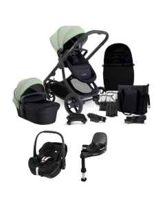 iCandy Orange 4 Pushchair with Maxicosi Pebble 360 Pro2 i-Size Car Seat and Base Compelte Travel System Bundle - Pistachio