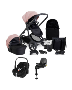 iCandy Orange 4 Pushchair with Maxicosi Pebble 360 Pro2 i-Size Car Seat and Base Compelte Travel System Bundle - Rose