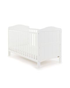 Obaby Whitby Cot Bed + Foam Mattress - White