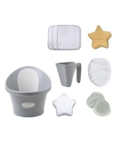 Shnuggle Baby Bath Essentials Bundle - Pebble Grey