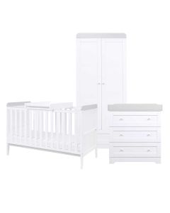 Tutti Bambini Rio 3 Piece Room Set - White/Dove Grey