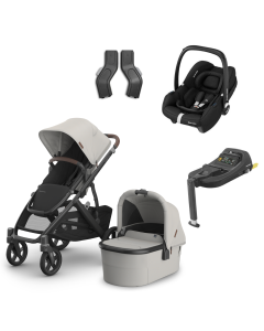 UPPAbaby Vista V3 Pushchair & Carrycot with Maxicosi Cabriofix Car Seat and Base Bundle - Savannah