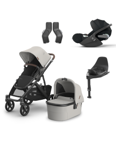 UPPAbaby Vista V3 Pushchair & Carrycot with Cybex Cloud-T Plus Car Seat and Base Bundle - Savannah