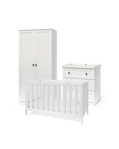 Silver Cross Bromley 3 Piece Cot Bed Range - White