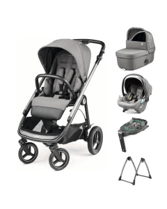 Peg Perego Veloce TC Stroller 7 Piece Travel System Bundle - Mercury