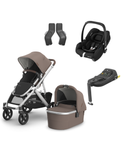 UPPAbaby Vista V3 Pushchair & Carrycot with Maxicosi Cabriofix Car Seat and Base Bundle - Theo