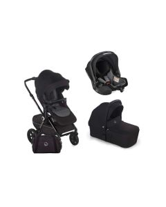 Jane Crosslight-3 + Sweet 3-in-1 Pushchair with Koos iSize R1 Car Seat - Cold Black
