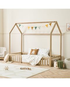 Tutti Bambini Grande Casa Montessori Toddler Floor Bed 90 x 200cm - Harvest Oak