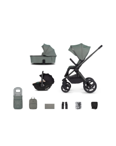 Venicci Upline2 3in1 Pushchair with Tiago 360 Beige Car Seat Bundle - Aloe