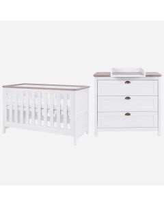 Tutti Bambini Verona 2 Piece Room Set - White/Oak