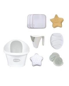 Shnuggle Baby Bath Essentials Bundle - White/Grey