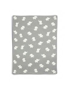 Mamas & Papas Knitted Blanket - WTTW Grey Elephant